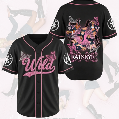 Pinky Butterfly KATSEYE Wild Album Baseball Jersey Gift For Fans