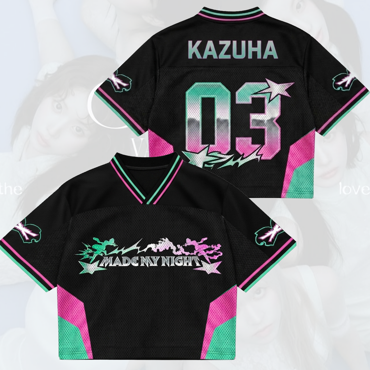 Epic LE SSERAFIM Made My Night Mixed Mesh Jersey Pureflow Tour Gift for Fans