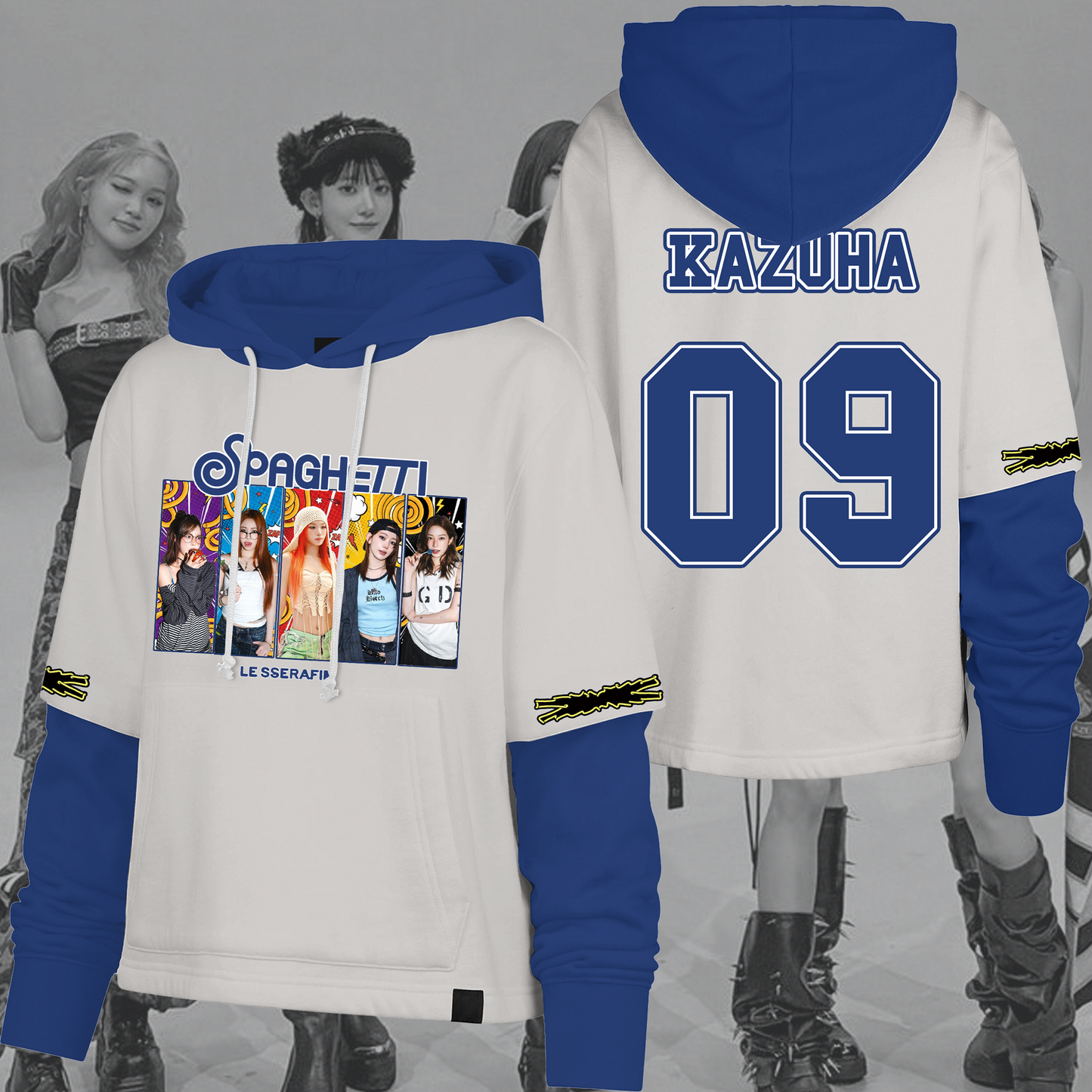 Spaghetti Le Sserafim Shortstop Hoodie Gift For Lovers