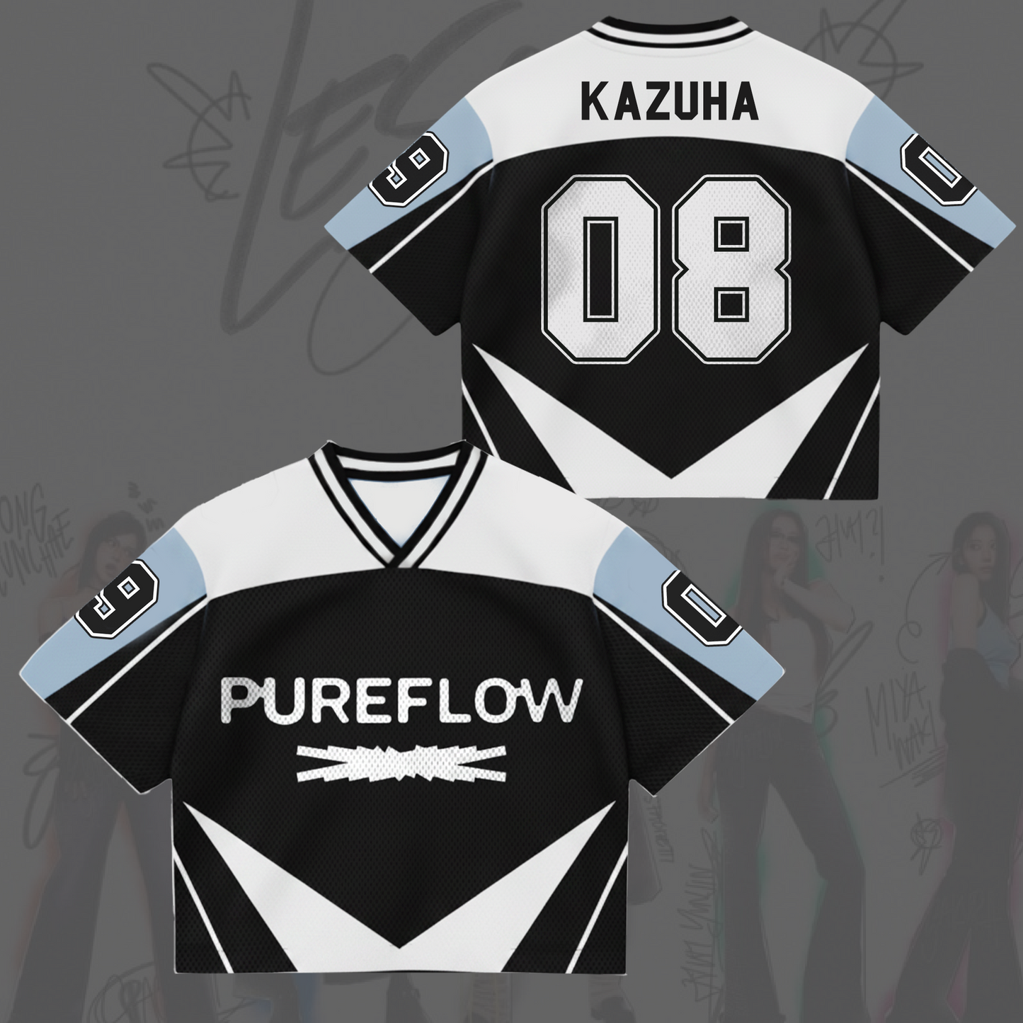 Le Sserafim Pureflow Come Back Mixed Mesh Jersey Gift For Fans