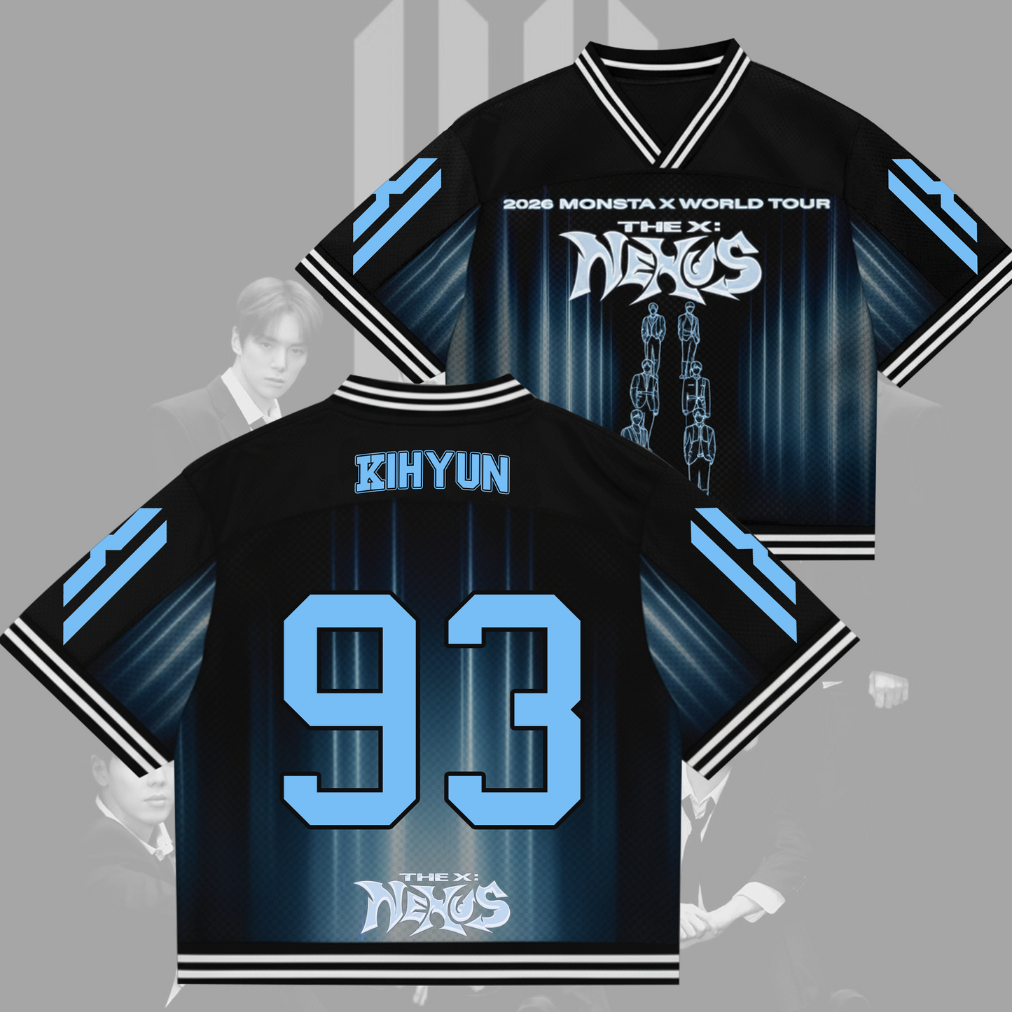 Monsta X World Tour 2026 Nexus Mixed Mesh Jersey Gift For Lovers
