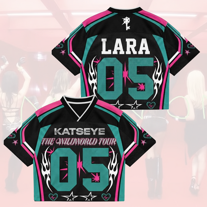Sporty Katseye The Wildworld Tour Mixed Mesh Jersey Fan Eyekons Gift