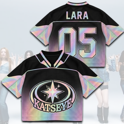 Prismatic Katseye The Wildworld Tour Mixed Mesh Jersey Gift For Fans