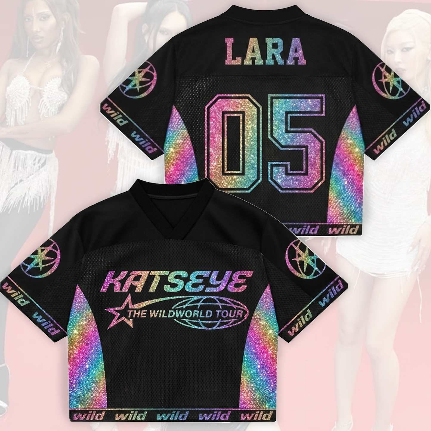 Vibrant Katseye The Wildworld Tour Mesh Jersey Gift For Eyekons