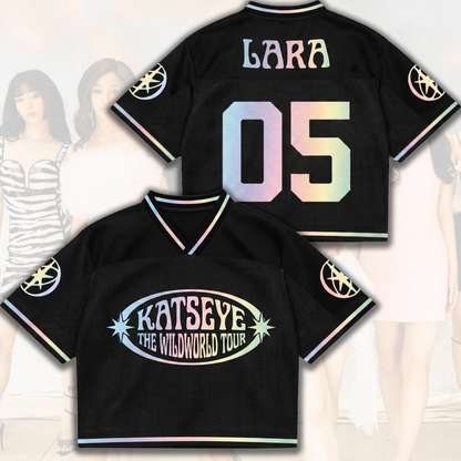 Mirage Katseye The Wildworld Tour Mixed Mesh Jersey Unique Gift For Fans
