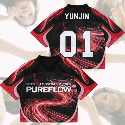 Le Sserafim 2026 PureFLow World Tour Mixed Mesh Jersey Fan Edition
