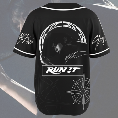 Lee Know Run It World Tour Stray Kids Mesh Baseball Jersey Stay Gifts