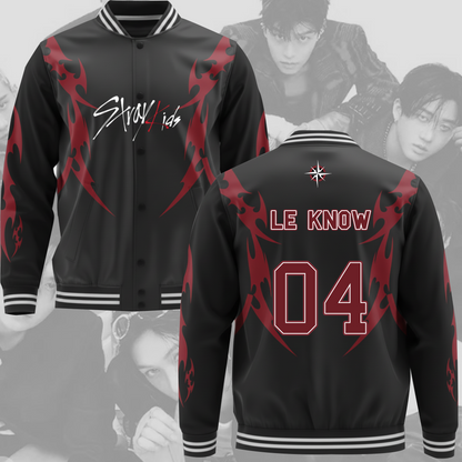 WAVESTEEᵀᴹ Stray Kid Tour DominATE Stay Baseball Jacket