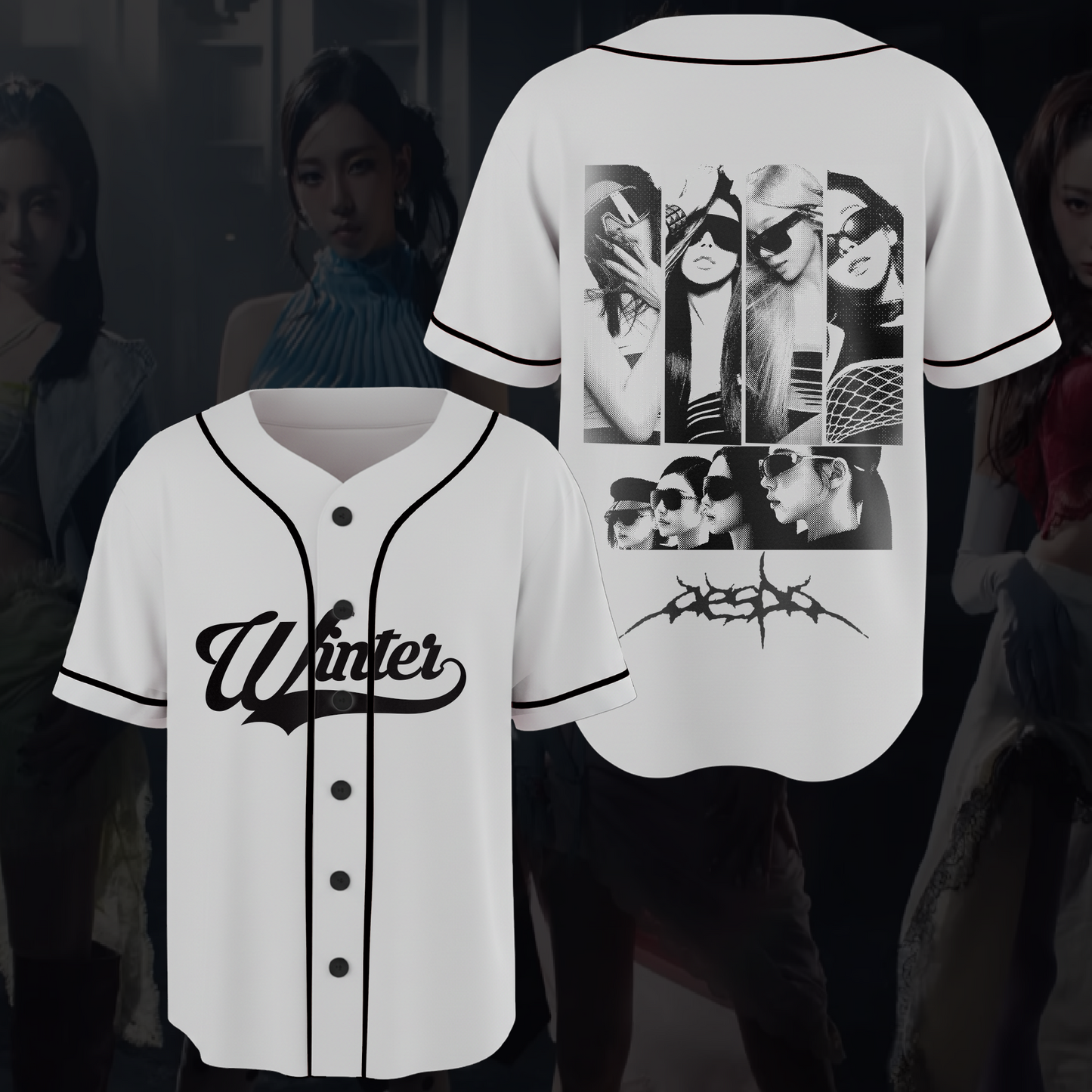 Lemonade Aespa World Tour Concert Baseball Jersey Fan Edition