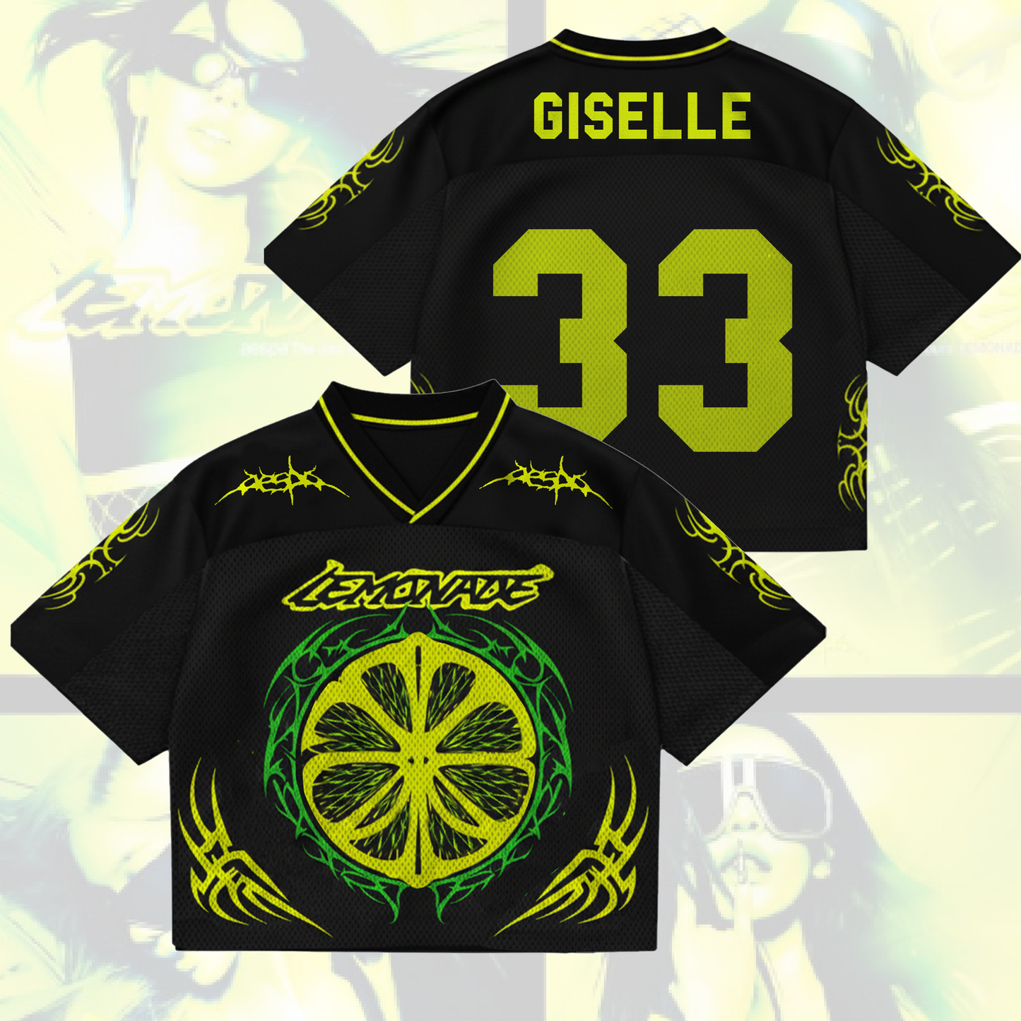 Pure Lemonade Aespa  Album Concert Mix Mesh Jersey Fan Edition