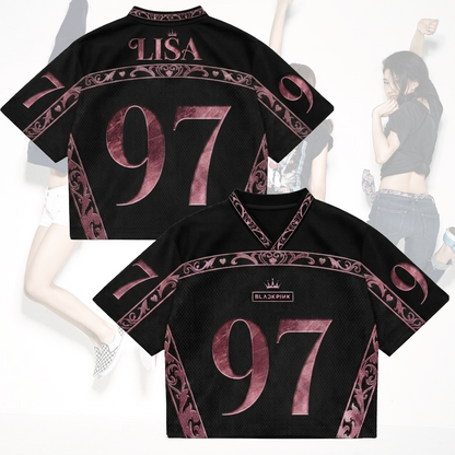 Blackpink 10th Anniversary Royal Style Mixed Mesh Jersey Gift For BLink