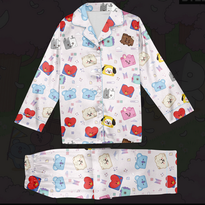 Kawai Folder Bt21 Bts Pajama Set