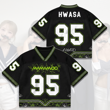 MAMAMOO World Tour 4ward Mix Mesh Jersey Green Floral Streetwear Gift For Fans