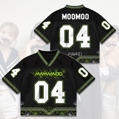 MAMAMOO World Tour 4ward Mix Mesh Jersey Green Floral Streetwear Gift For Fans