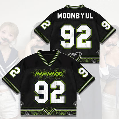 MAMAMOO World Tour 4ward Mix Mesh Jersey Green Floral Streetwear Gift For Fans