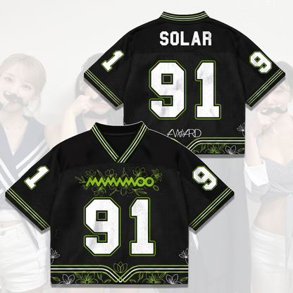 MAMAMOO World Tour 4ward Mix Mesh Jersey Green Floral Streetwear Gift For Fans