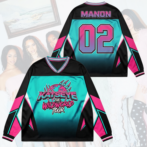 Katseye The Wildworld Tour Mesh Splicing Long Sleeved Gift For Fans