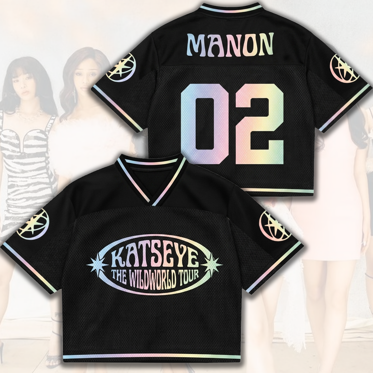Mirage Katseye The Wildworld Tour Mixed Mesh Jersey Unique Gift For Fans