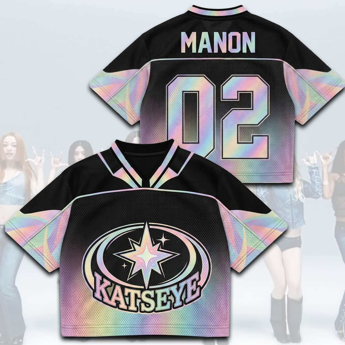 Prismatic Katseye The Wildworld Tour Mixed Mesh Jersey Gift For Fans