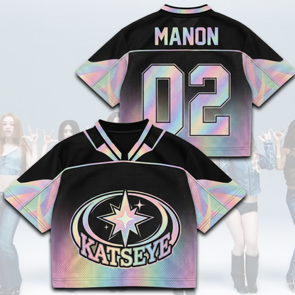Prismatic Katseye The Wildworld Tour Mixed Mesh Jersey Gift For Fans
