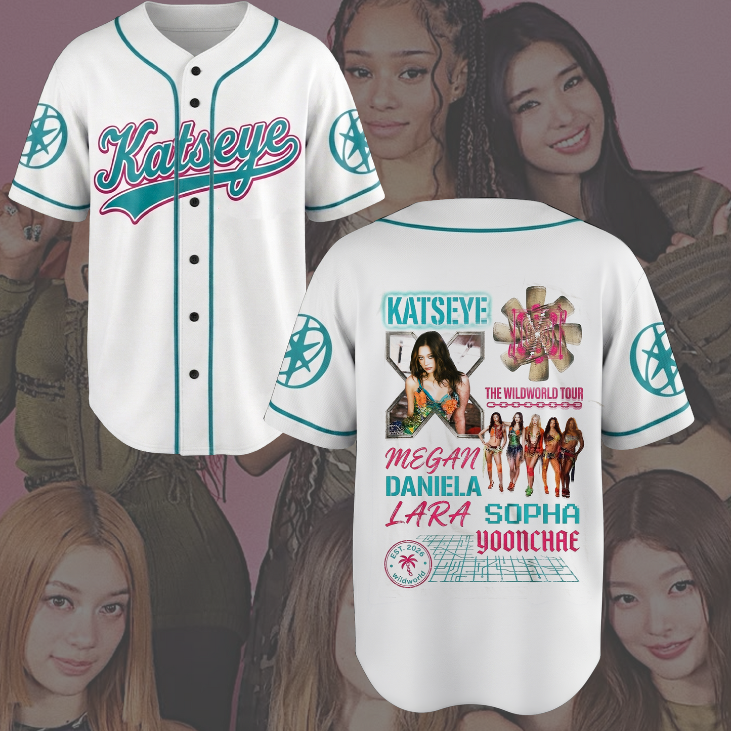 Sensational KATSEYE Baseball Jersey The Wildworld Tour Gift for Fans
