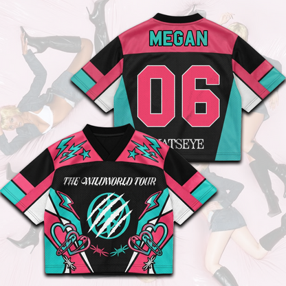 KATSEYE Wild Tour Sporty Purple Mixed Mesh Jersey für EYEKONS