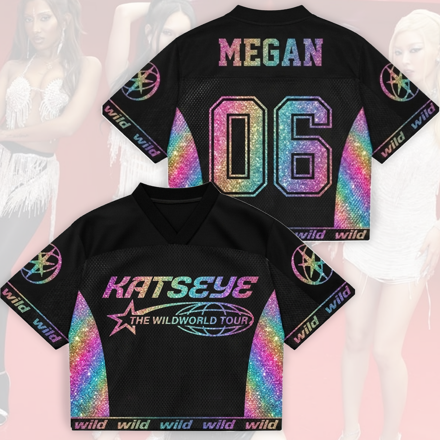 Vibrant Katseye The Wildworld Tour Mesh Jersey Gift For Eyekons