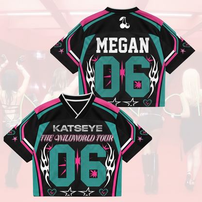 Sporty Katseye The Wildworld Tour Mixed Mesh Jersey Fan Eyekons Gift