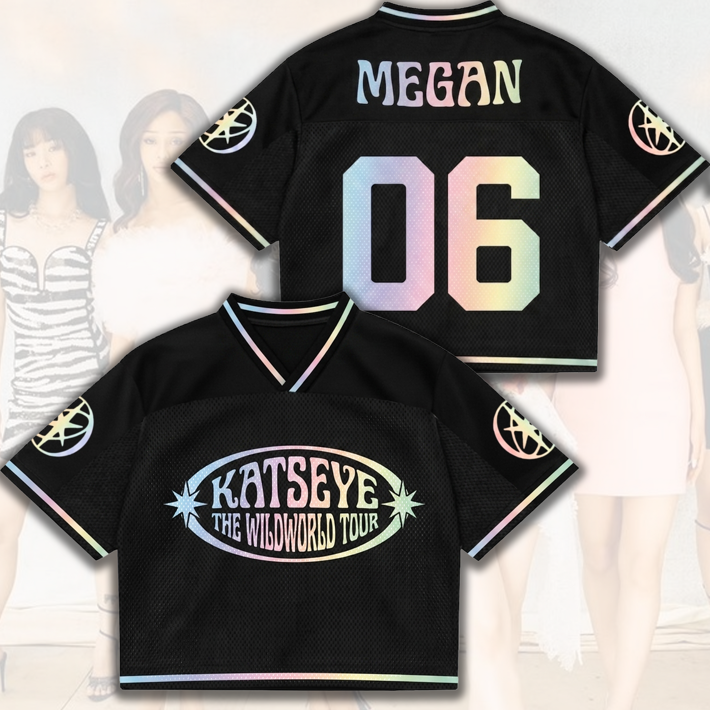 Mirage Katseye The Wildworld Tour Mixed Mesh Jersey Unique Gift For Fans