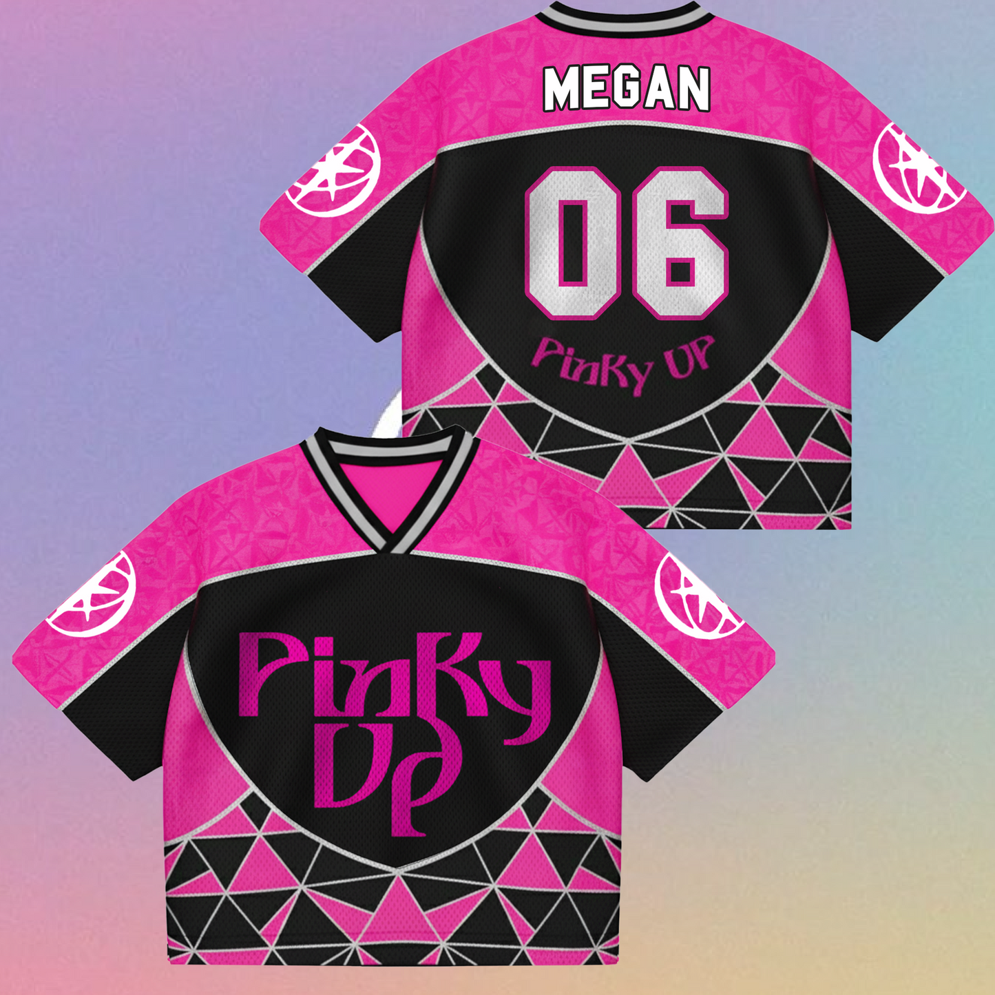 Pinky Up Katseye New Single Mixed Mesh Jersey