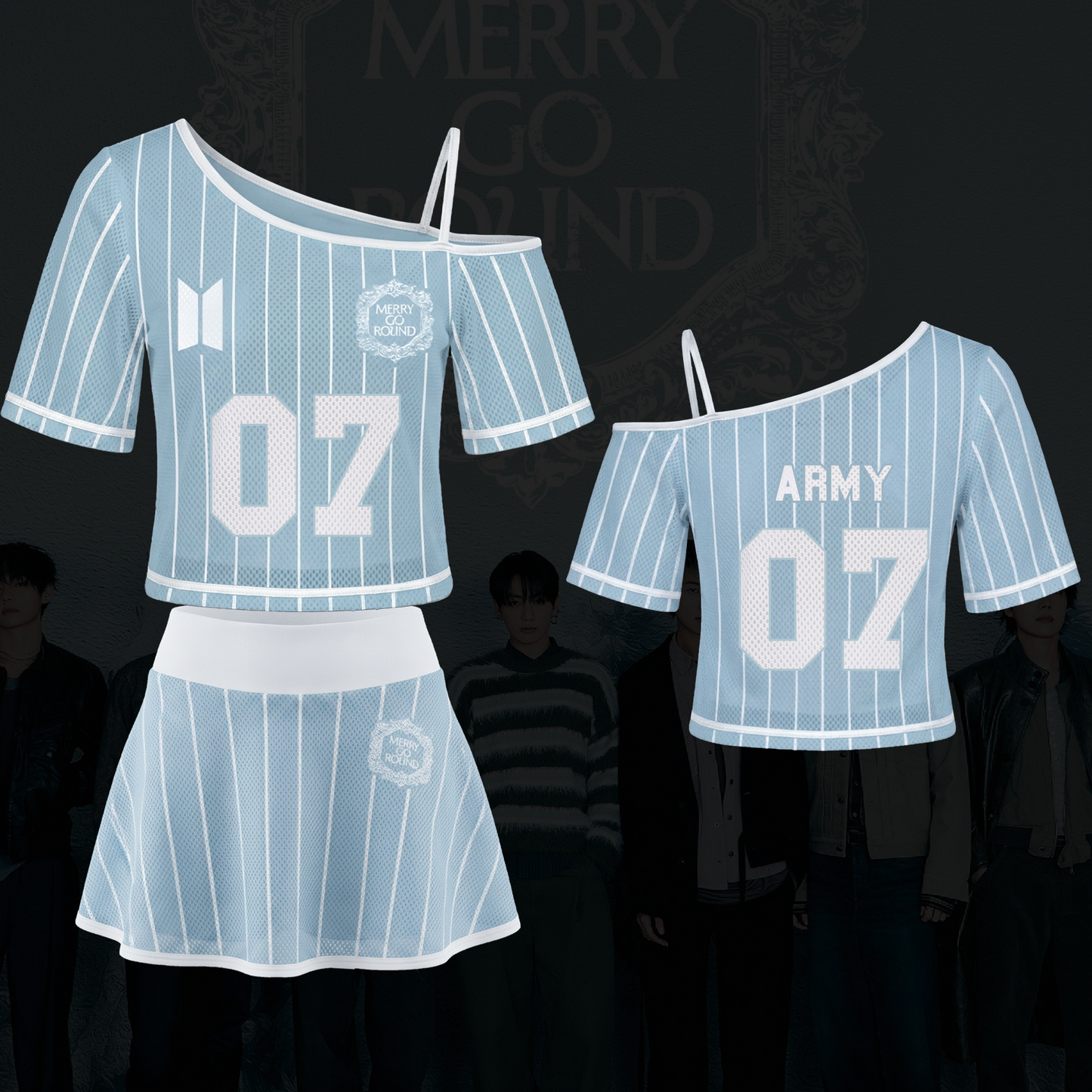 Chic Merry Go Round BTS Album Off Shoulder Mesh Fan Editon