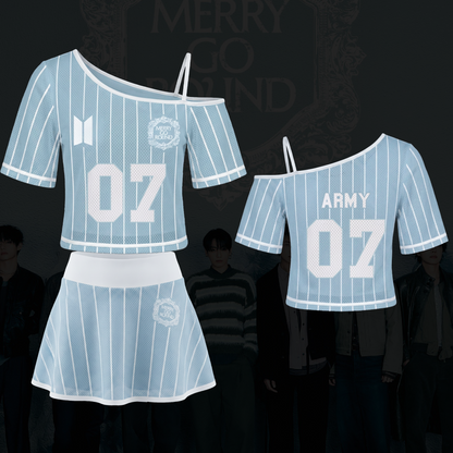 Chic Merry Go Round BTS Album Off Shoulder Mesh Fan Editon