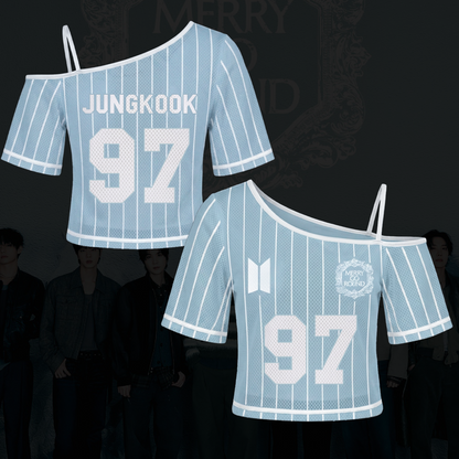 Chic Merry Go Round BTS Album Off Shoulder Mesh Fan Editon