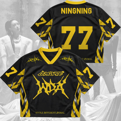 Metalic Lemonade Aespa Whole Different Animal Mix Mesh Jersey