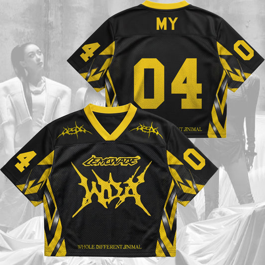 Metalic Lemonade Aespa Whole Different Animal Mix Mesh Jersey