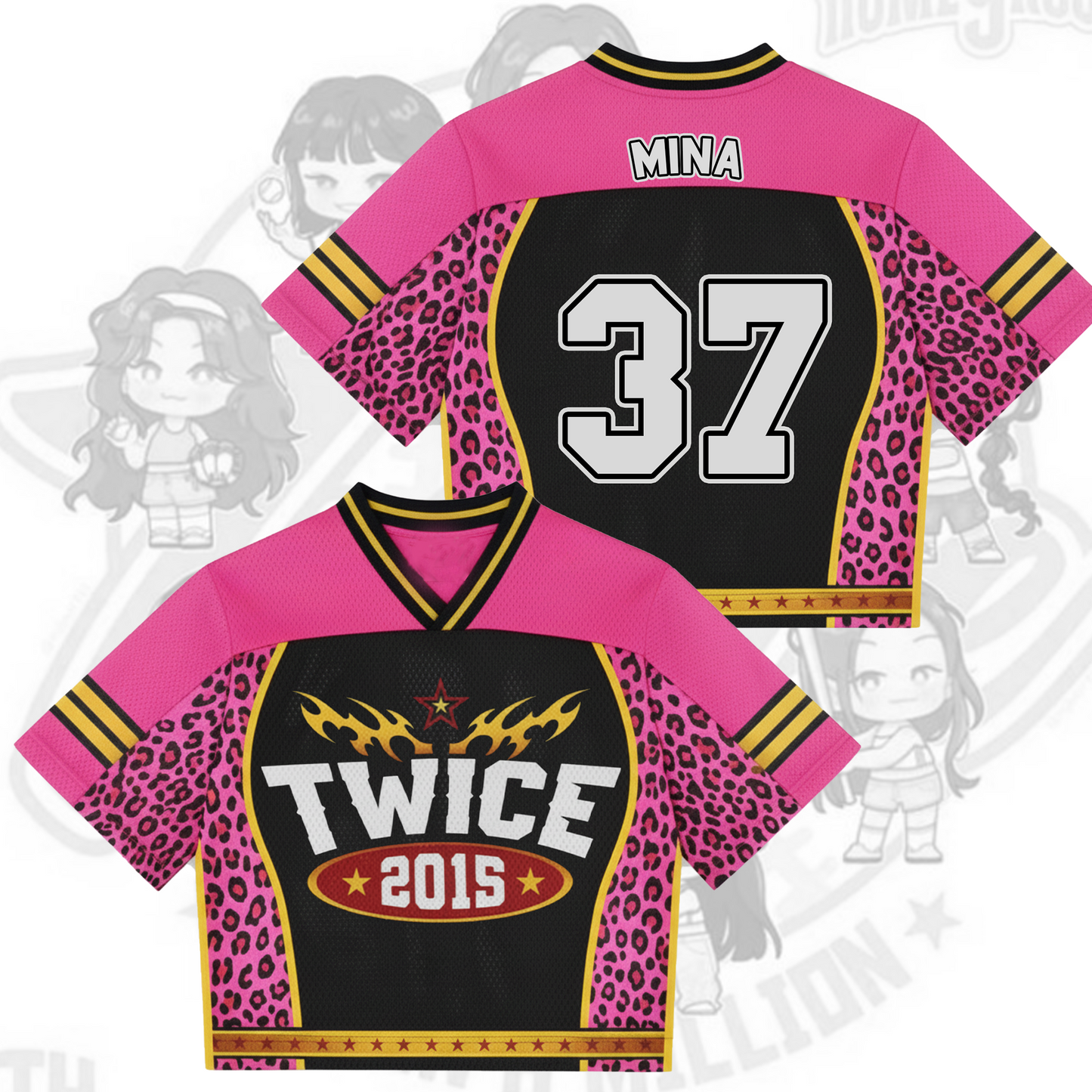 WAVESTEEᵀᴹ Leopard Vibe Mixed Mesh Jersey  Twice Collection