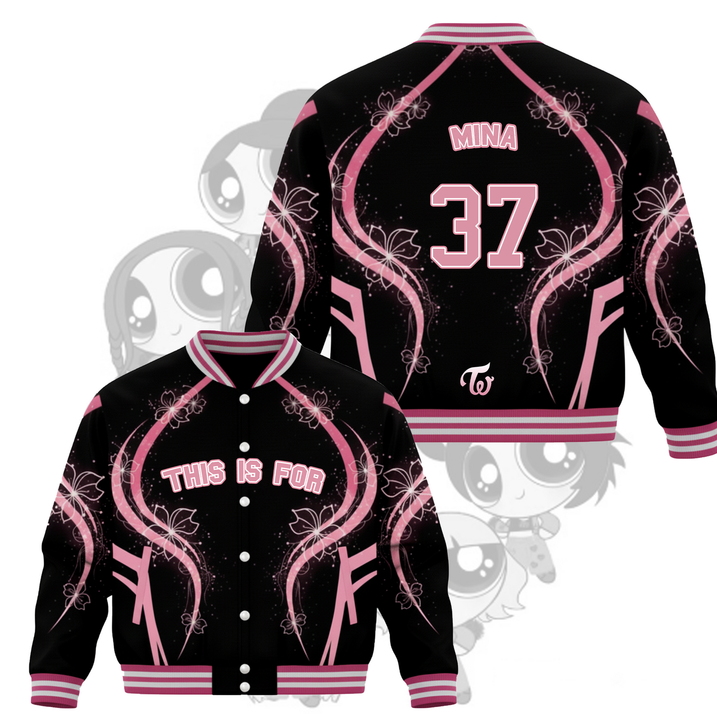 WAVESTEEᵀᴹ Twice Era The Pink Vision This is For Tour Baseball Jacket