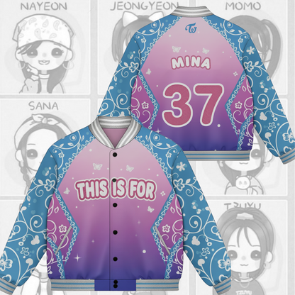 WAVESTEEᵀᴹ Floral Symphony Piece Twice This is Four  Baseball Jacket