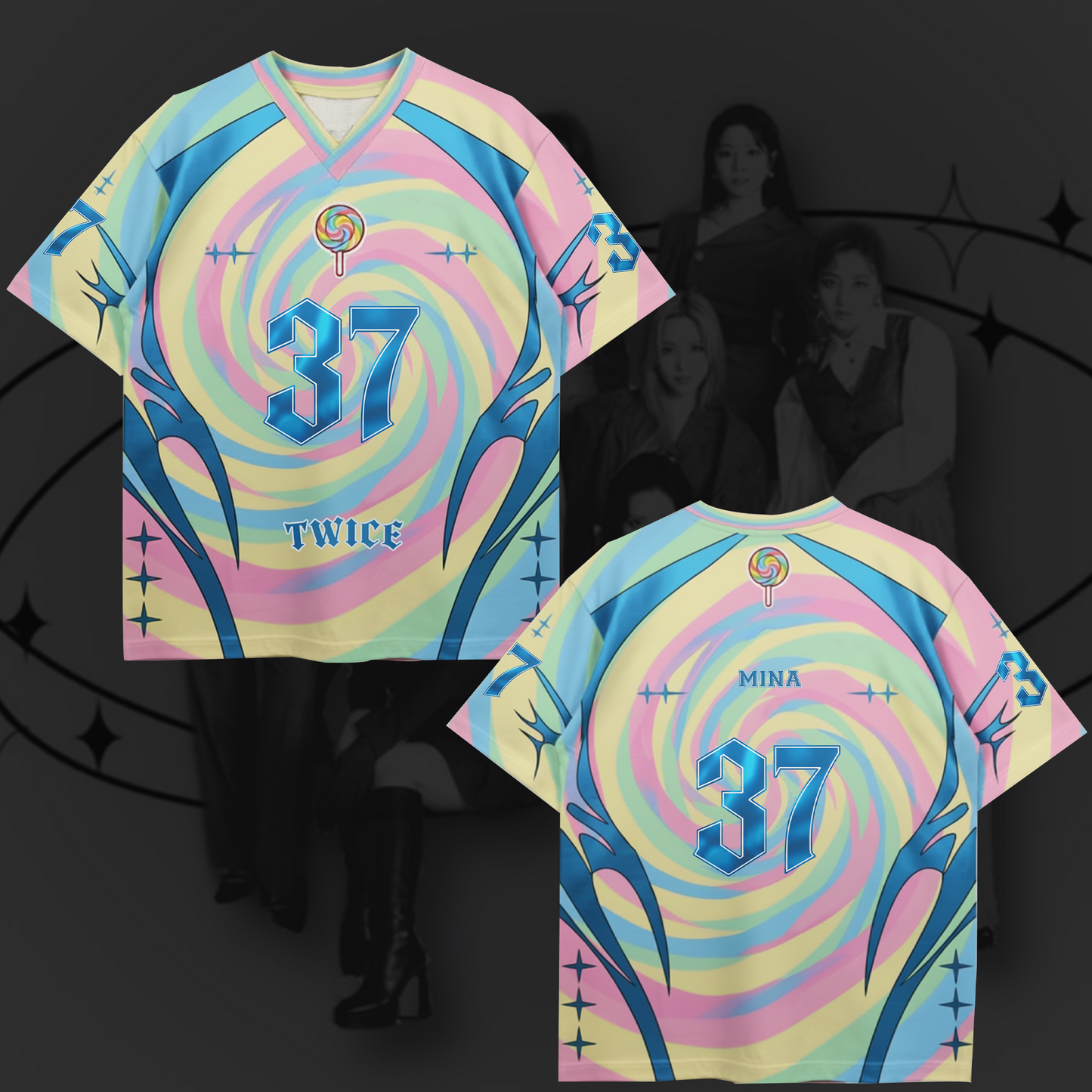 WAVESTEEᵀᴹ Tap Once To Twice 10 Years Anniversary Football Jersey