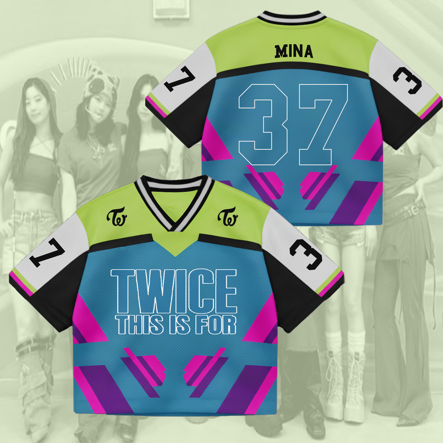 Vibrant This Is For Tour Ten The Story Twice Mixed Mesh Jersey