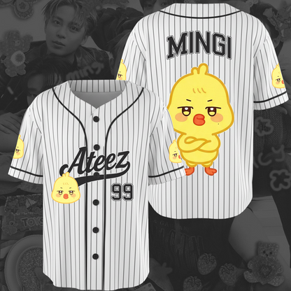 Cute Ateez Aniteez Characters Baseball Jersey Gift For Lovers