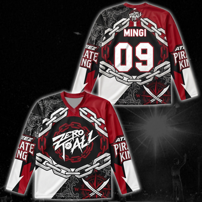 Special Ateez Zero To All World Tour Priate King Style Hockey Jersey Gift For Atiny
