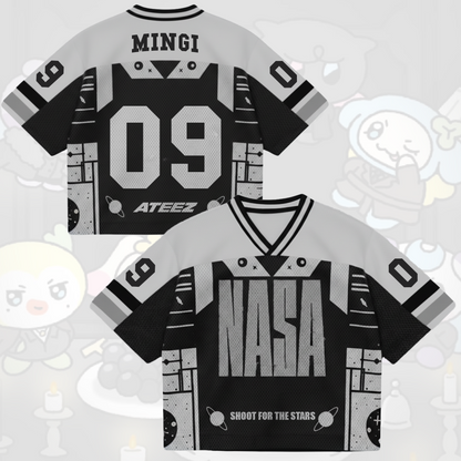 Hot Shoot For  The Stars Nasa Ateez Golden Hour Song Mixed Mesh Jersey