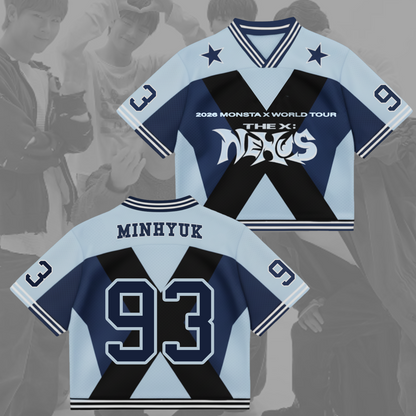 Monsta X World Tour The X Mixed Mesh Jersey Gift For Fans