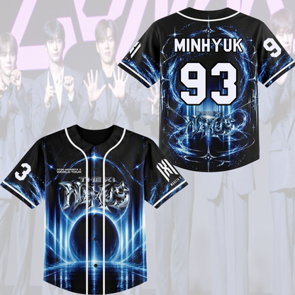MONSTA X Nexus World Tour Special Baseball Jersey Gift For Fans