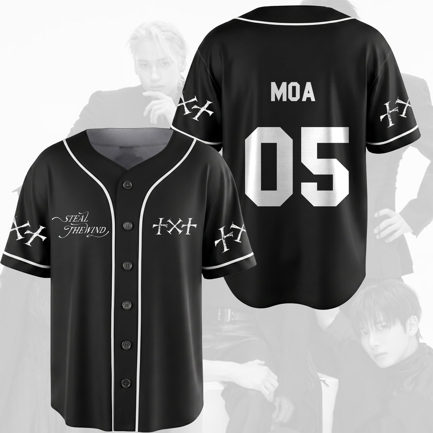 TXT Steal The Wind Baseball World Tour Baseball Jersey Tomorrow X Together Fan Gifts