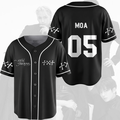 TXT Steal The Wind Baseball World Tour Baseball Jersey Tomorrow X Together Fan Gifts