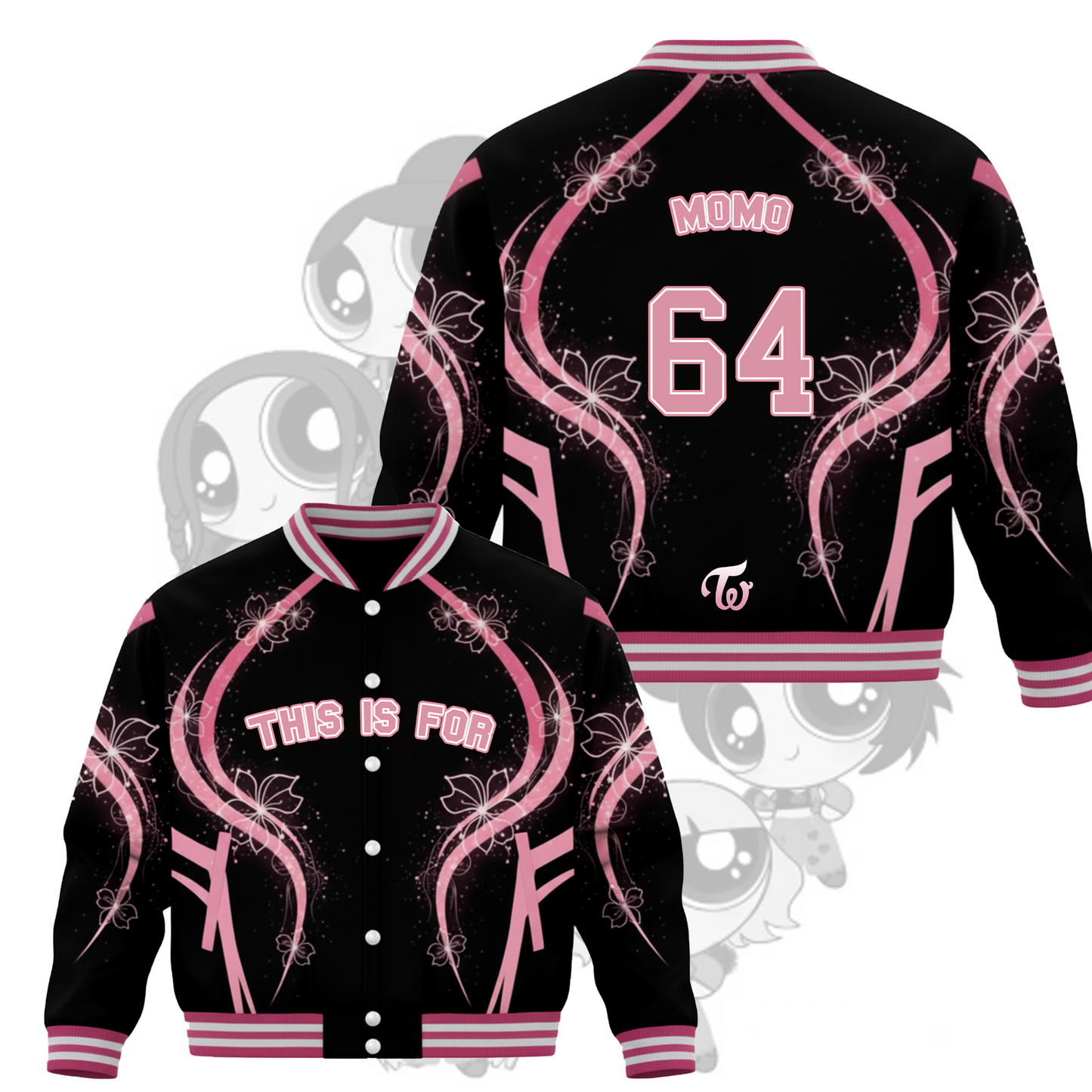 WAVESTEEᵀᴹ Twice Era The Pink Vision This is For Tour Baseball Jacket
