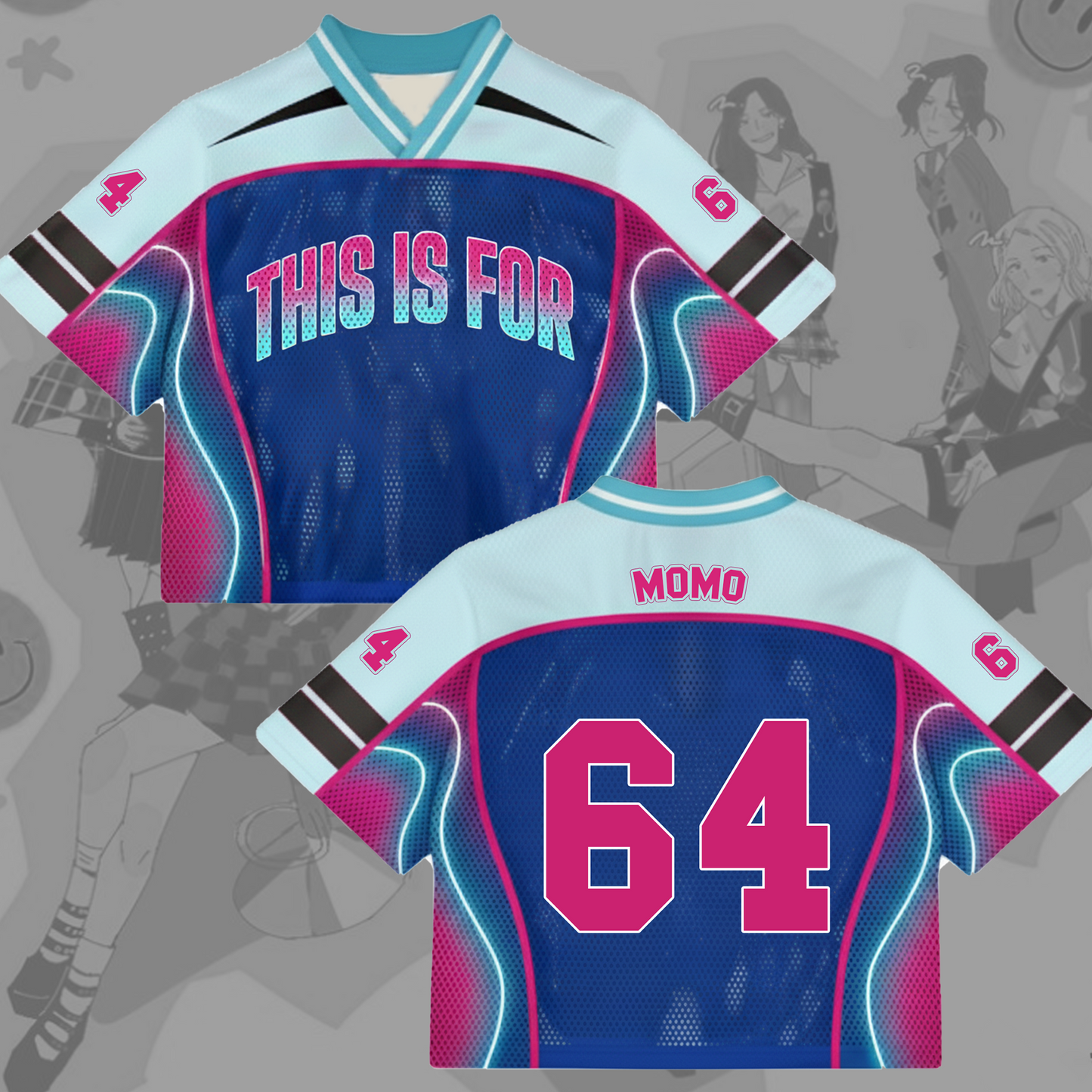 WAVESTEEᵀᴹ The Future Softline Twice This is For Tour Mixed Mesh Jersey