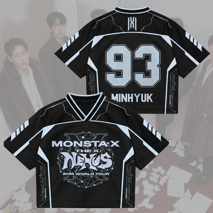 Sporty Monsta X World Tour The X Mixed Mesh Jersey Fan Edition